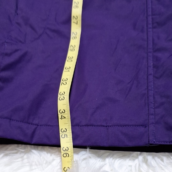 L.L. Bean Women's Deep Purple Hooded Ski Jacket - Picture 8 of 9